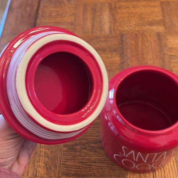 Rae Dunn Santa’s cookies jar red - Picture 2 of 5